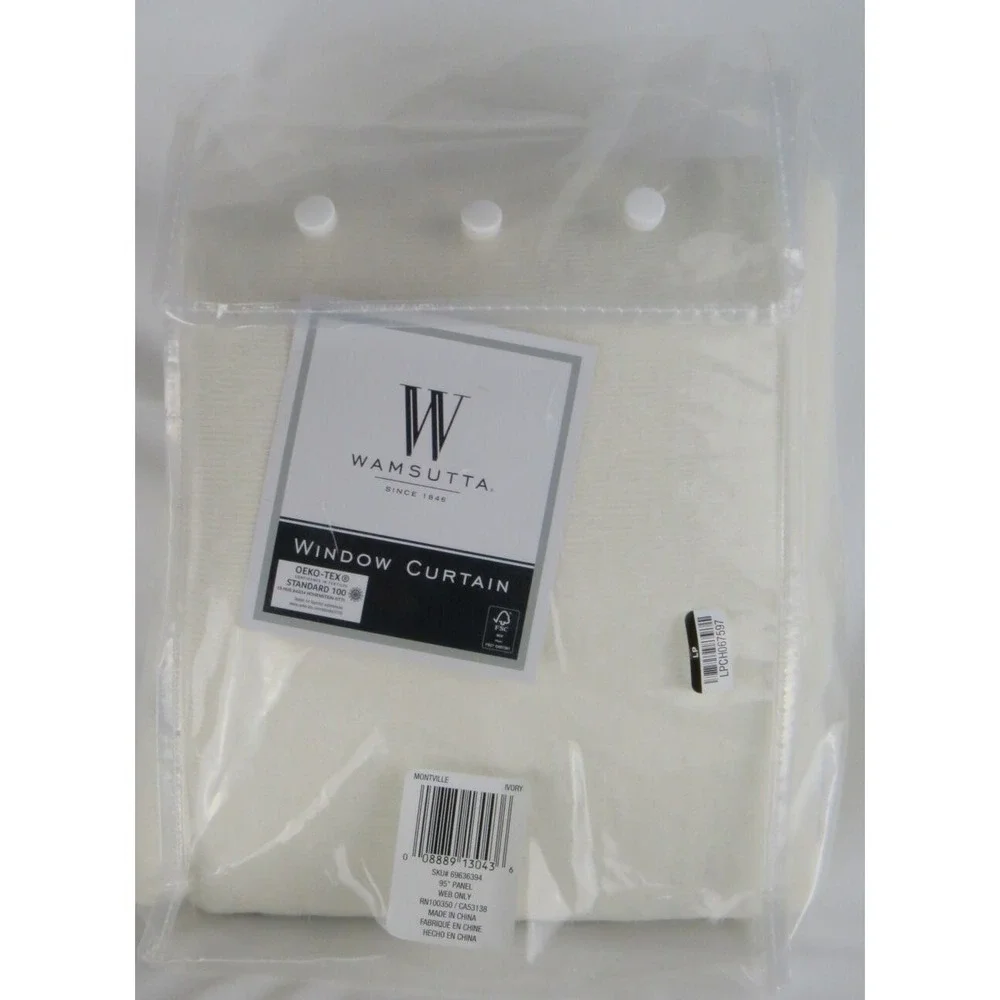 Window Panel Wamsutta Montville Grommet Window Panel Ivory Width 50 in x 95 in L